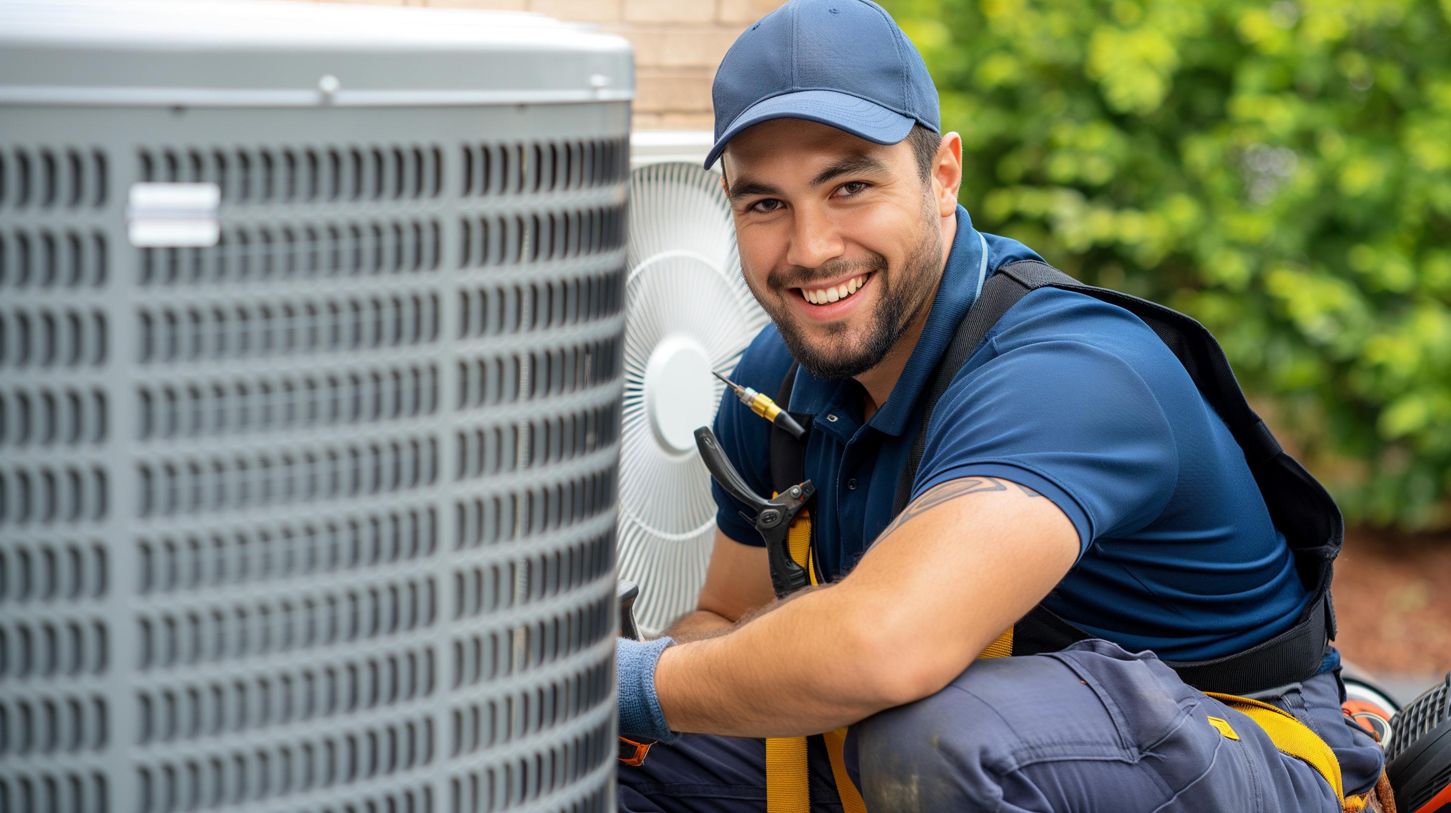 HVAC service illustration used in ICS’s published installation guide